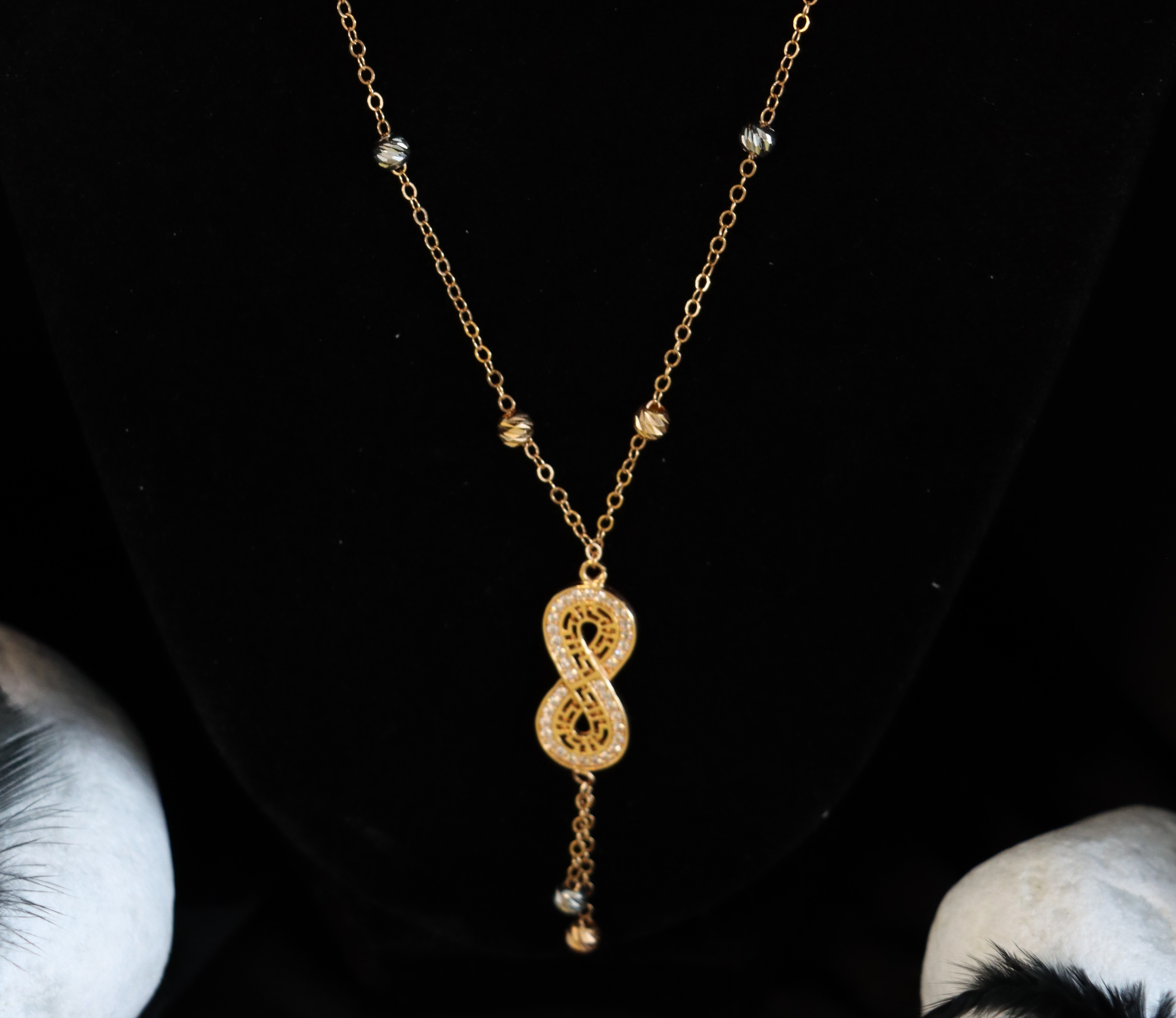 infinity necklace 21K